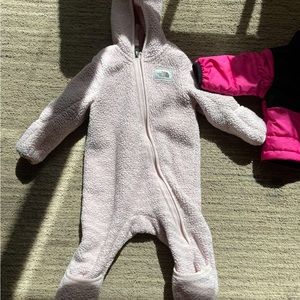 light pink north face one-piece